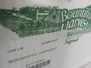 lot 291 image: 20 lb. Box Frozen Cut Corn...