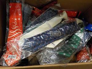 lot 329 image: Box of 100 or more ties- some Holid...