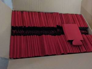 lot 331 image: Box of 100 Collapsible Red Can Kooz...