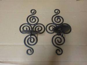 lot 84 image: Metal Wall Candle Holders...