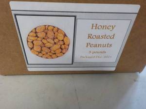 lot 180 image: 5 lb. Box Honey Roasted Peanuts...