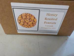 lot 181 image: 5 lb. Box Honey Roasted Peanuts...