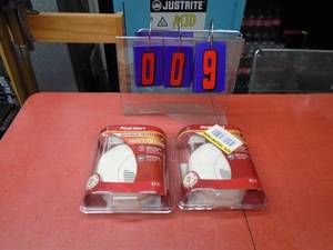 New qty of 2 First Alert smoke detectors. Replaceable battery style. As shown.