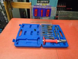 New interchangeable punch & chisel set. As shown.