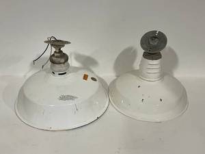 2 Steel Shop Lights