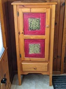 lot 36 image: Wooden Floor Cabinet with a drawer