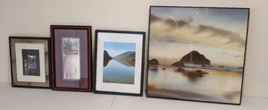 lot 59 image: Beautiful Set of (4) Nature Framed Artwork Gallery Window by David Cramer, Loon, More