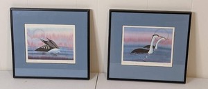 lot 75 image: Set of (2) Bird Prints Quiet Latitude & Return of a Prairie Spring by Rich Beaver