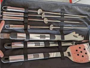 lot 115 image: Multi-Piece 18 BBQ Grill Tool Set
