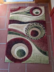 lot 138 image: Small Abstract Patterned Throw Rug