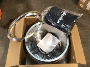 Bonfire 19.5 in. x 14 in. Round Stainless Steel Wood Burning Fire Pit CUSTOMER RETURN SEE PICTURES