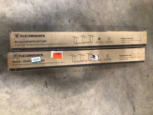 Lot of 2 4 x 8  Height Adjustable Ceiling Storage Rack Without Decks (Black) Customer Returns See Pictures
