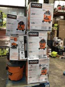 Lot of Assorted Ridgid Shop WetDry  Vacs Customer Returns See Pictures