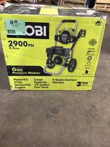 2900 PSI 2.5 GPM Cold Water Gas Pressure Washer with Surface Cleaner by RYOBI Customer Returns See Pictures
