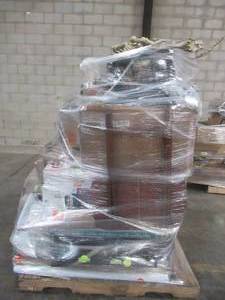 lot 318 image: MIXED PALLET (60 Pieces) OF FURNITURE, BUILDING MATERIALS, HOME DECOR AND MORE