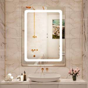 lot 348 image: Dutsekk 28x20 Inch LED Bathroom Mirror Model DS-BM-028