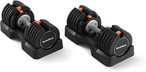 lot 350 image: NordicTrack 55 lb Select-a-Weight Dumbbell Pair Model namsdb20