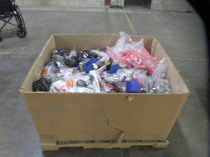 lot 351 image: WHOLESALE MIXED PALLET OF HARDWARE, DOORDRAWER PULLS & SODERING EQUIP.