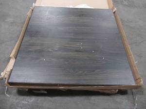 lot 418 image: Biony Nailhead Counter Height Espresso Wood Dining Table Top - Missing Legs. UPDATE Legs found
