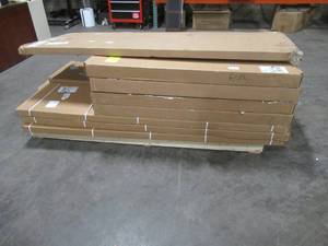 lot 419 image: MIXED PALLET (15 Pieces) OF CLOSET ORGANIZERS, CABINET END PANELS AND MORE
