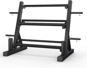 lot 429 image: Elevens Multifunctional Dumbbell Rack 3 Tier Weight Stand for Home Gym Suitable for Storage of Dumbbell, Weight Plates, and Curl Bar.