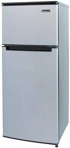 lot 363 image: Magic Chef 2-Door Mini Fridge With Freezer (Scratch & Dent) Model MCDR740STE