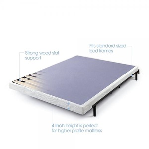 lot 62 image: Zinus 4 King Size Low Profile Metal Box Spring with Wood Slats Model AZ-HBB4K