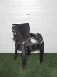 lot 15 image: Sunvilla Micro Mesh Commercial Bistro Chairs - 6 PACK