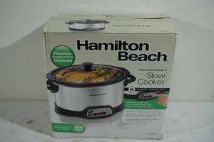 lot 157 image: NEW Hamilton Beach 6 Quart Programmable Slow Cooker