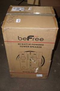 lot 171 image: Be Free 80 Watt Bluetooth Powered Tower Speakers