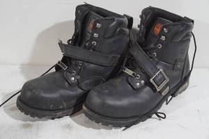 lot 208 image: Milwaukee Leather Black Riding Boots - Mens 13