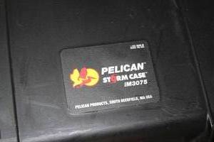 lot 12 image: Pelican iM3075 Storm High Performance Protective Travel Transport Case w Pull Out Handle & Rolling In-Line Wheels & Foam
