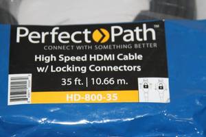 lot 17 image: New - Belden Perfect Path 35 HDMI Cable with Locking Connectors