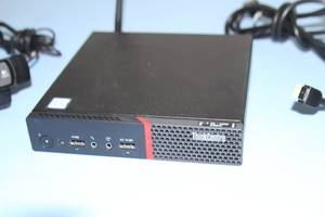 lot 33 image: Lenovo Think Centre ThinkCentre i7 M900 Tiny Desktop Micro Tower PC Computer System with Logitech Camera & More