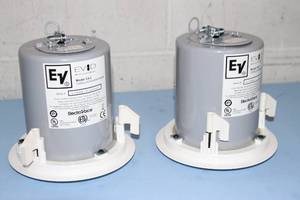 lot 29 image: Electro-Voice EV EVID C4.2 Full Bandwidth 4 2-Way Coaxial Pro Audio Ceiling Speakers - PAIR