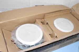 lot 102 image: JBL Control 24CT Micro 4.5 Commercial In-Ceiling Low Profile Audio Speakers - PAIR