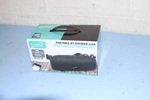 lot 106 image: New in Box SuperSonic SC-2327BT Black Portable Bluetooth Audio Speaker with True Wireless Technology
