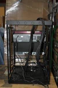 lot 144 image: Middle Atlantic Pro Audio & Video Equipment Rack with Miscellaneous Panels Cables & More
