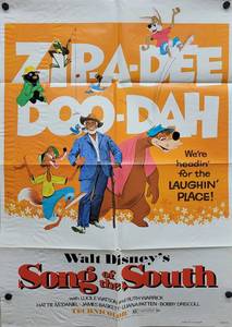 Walt Disney Song of the South Original Movie Poster - This is a re-release from 1973 - 27 X 41