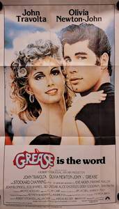 Original 1981 Topps Grease Movie Poster - 12 x 20