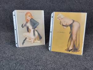 Lot of (2) Original Vargas Playboy Pinup Girl Prints - About 11 x 8 Each