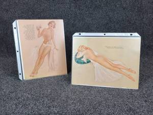 Lot of (2) Original Vargas Playboy Pinup Girl Prints - About 11 x 8 Each