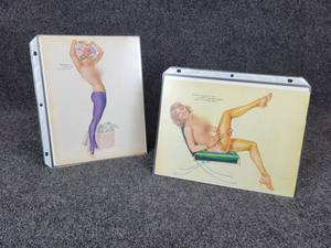 Lot of (2) Original Vargas Playboy Pinup Girl Prints - About 11 x 8 Each