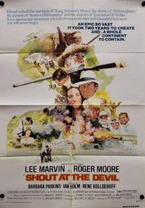 1976 Lee Marvin, Roger Moore Shout at the Devil Original One Sheet Movie Poster - 27 x 41