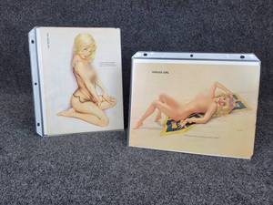 Lot of (2) Original Vargas Playboy Pinup Girl Prints - About 11 x 8 Each