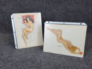 Lot of (2) Original Vargas Playboy Pinup Girl Prints - About 11 x 8 Each