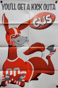 Walt Disney Gus 1976 Movie Poster - 27 x 38 - Looks like an Original, but the bottom 3 were trimmed off