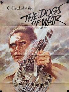 1980 Christopher Walkin The Dogs of War Movie Poster - 25 x 33-12 - Looks like an Original that someone trimmed the white border and the credits off
