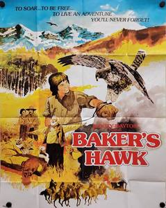 1976 Bakers Hawk Movie Poster - 25 x 33-12 -  Looks like an Original that someone trimmed the white border and the credits off