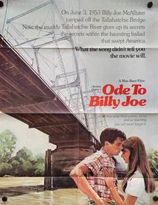 1976 Ode to Billy Joe Movie Poster - 25 x 32-12 -  Looks like an Original that someone trimmed the white border and the credits off